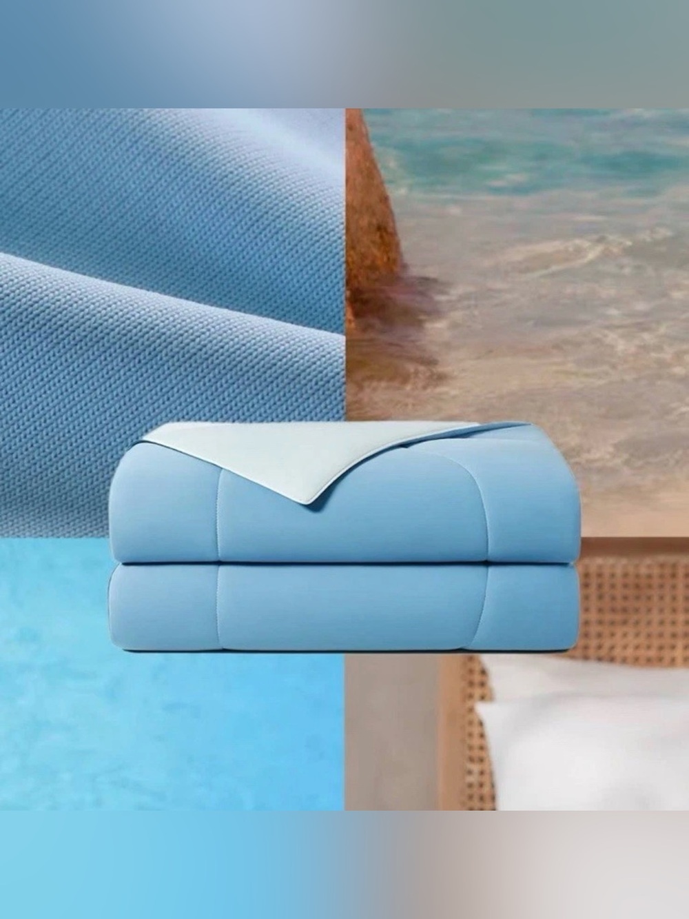 REST Evercool Cooling Comforter Blue Aqua TWIN 90” x 68” NEW in box‼️ONLY FEW - Picture 13 of 14